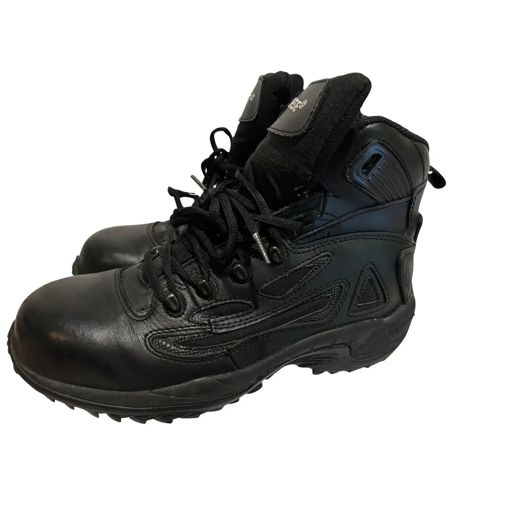 Converse Mens Rapid Response Tactical Boots Leather Safety Toe Black Sz 10.5 M